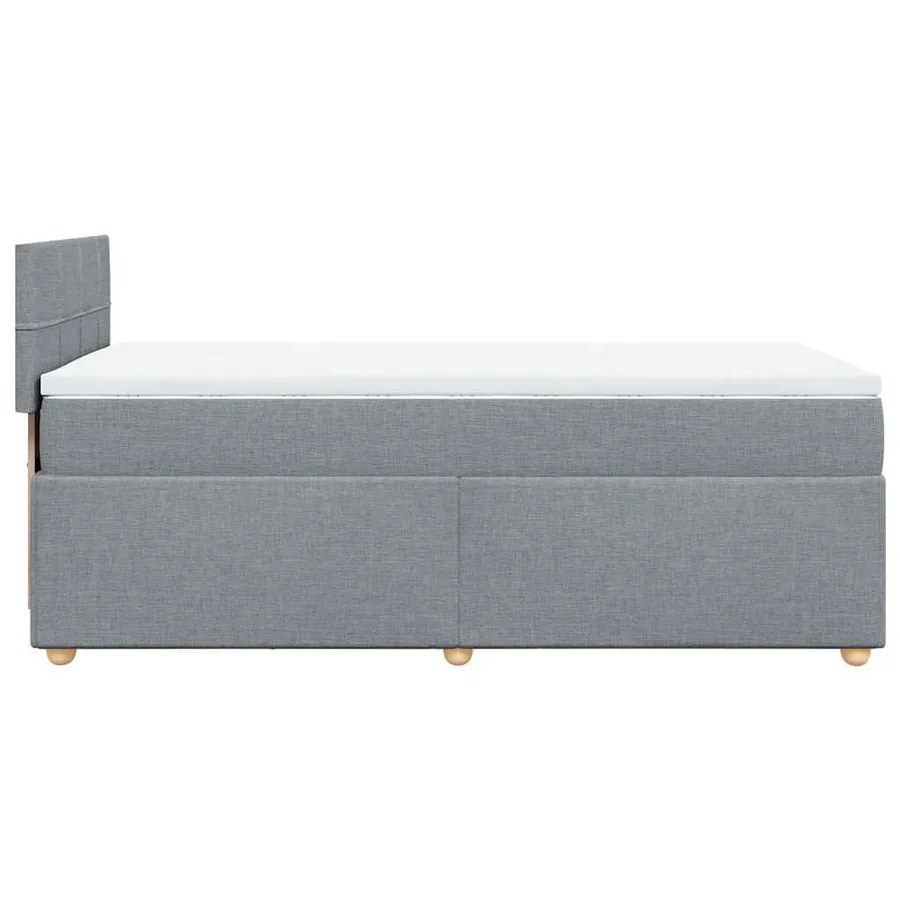 Sommier à lattes de lit avec matelas gris clair 80x200 cm tissu - 5