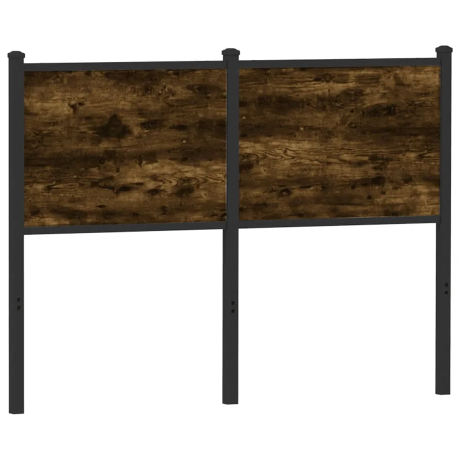 Tête de lit de remplacement chêne fumé 120 cm bois d'ingénierie et acier - 5