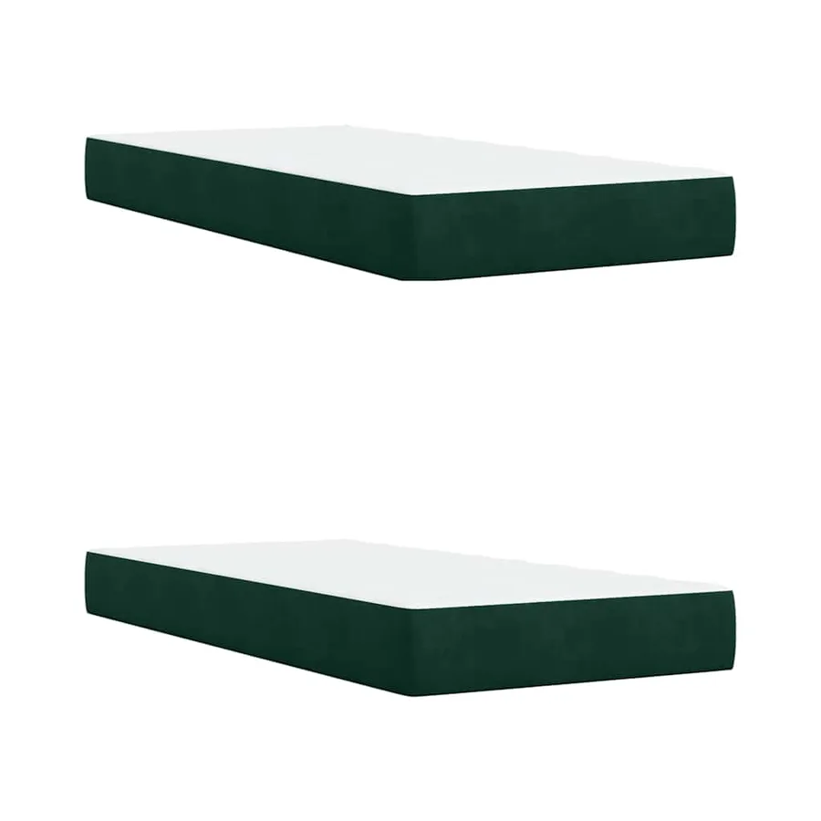 Sommier à lattes de lit et matelas Vert foncé 200x200cm Velours - 6