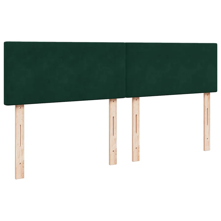 Sommier à lattes de lit et matelas Vert foncé 200x200cm Velours - 8