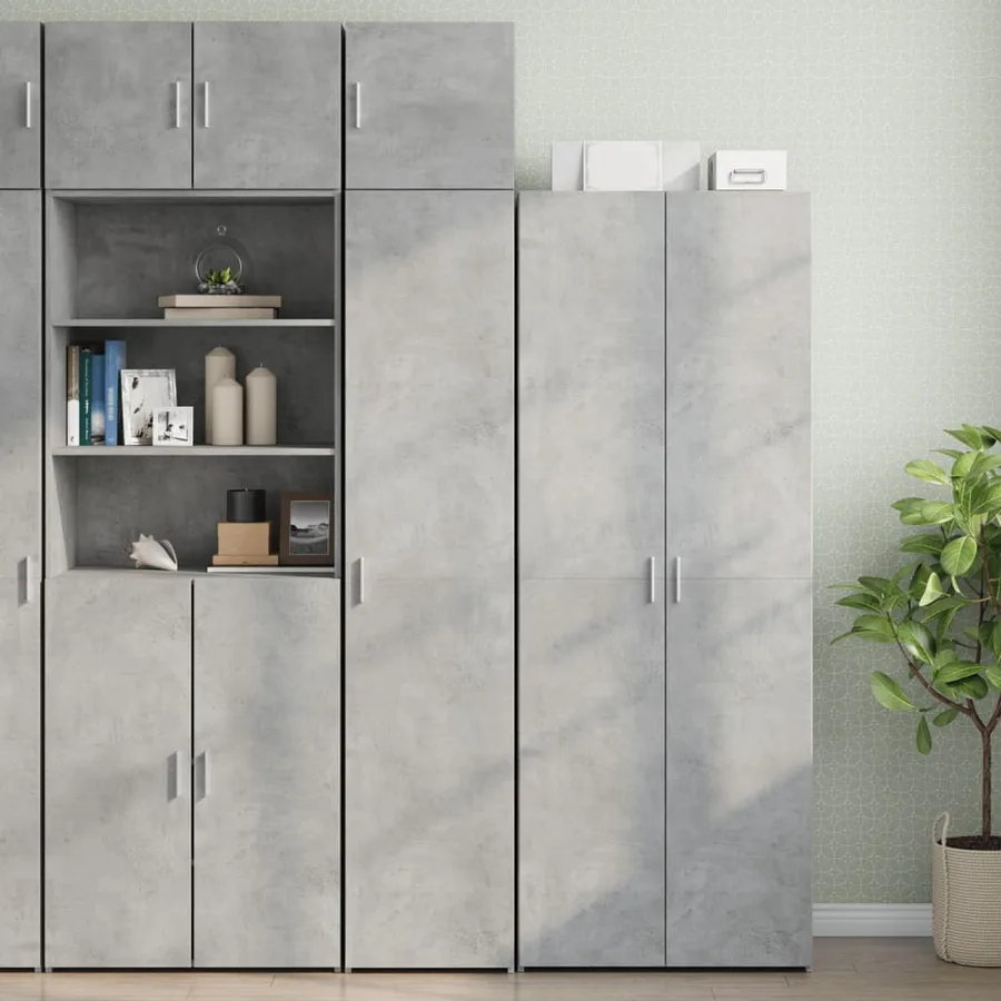 Armoire murale gris béton 40x42,5x40 cm bois d'ingénierie - 3