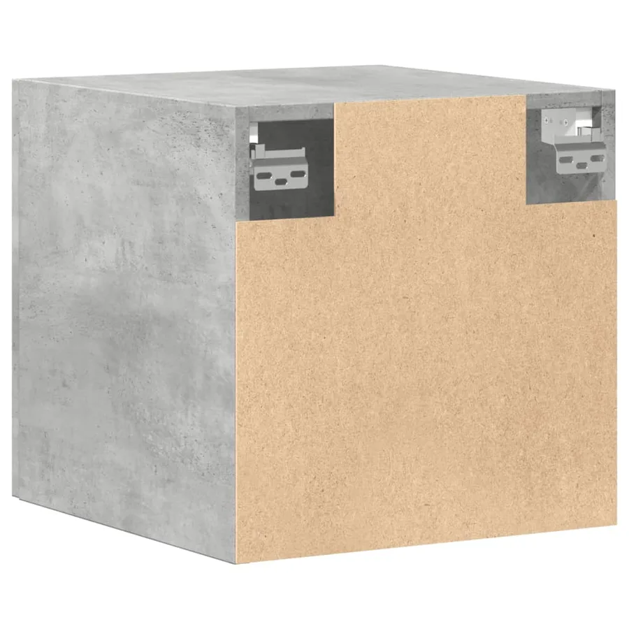 Armoire murale gris béton 40x42,5x40 cm bois d'ingénierie - 6