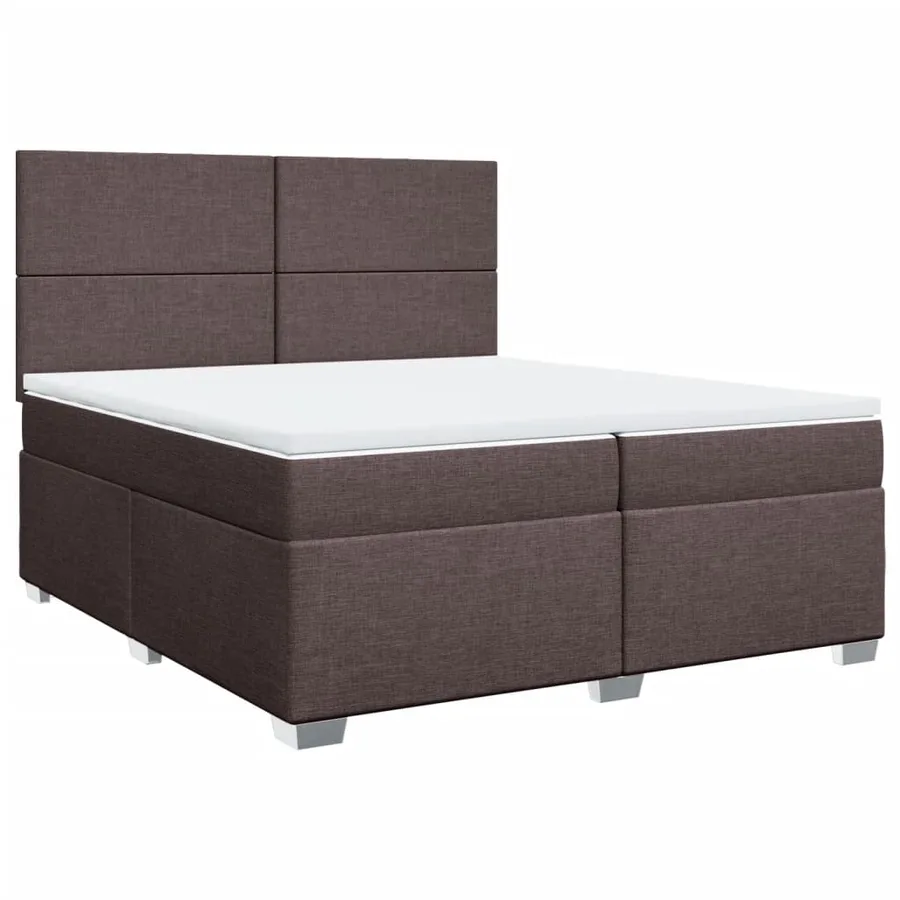 Sommier à lattes de lit avec matelas Marron foncé 200x200 cm - 2