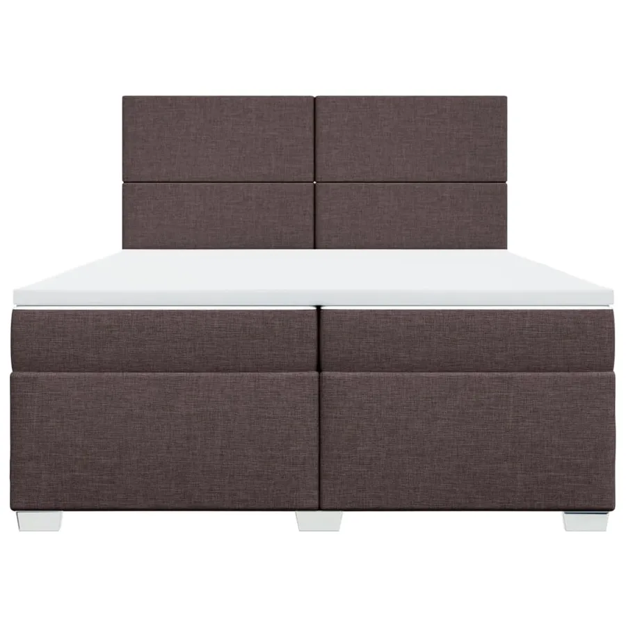 Sommier à lattes de lit avec matelas Marron foncé 200x200 cm - 4