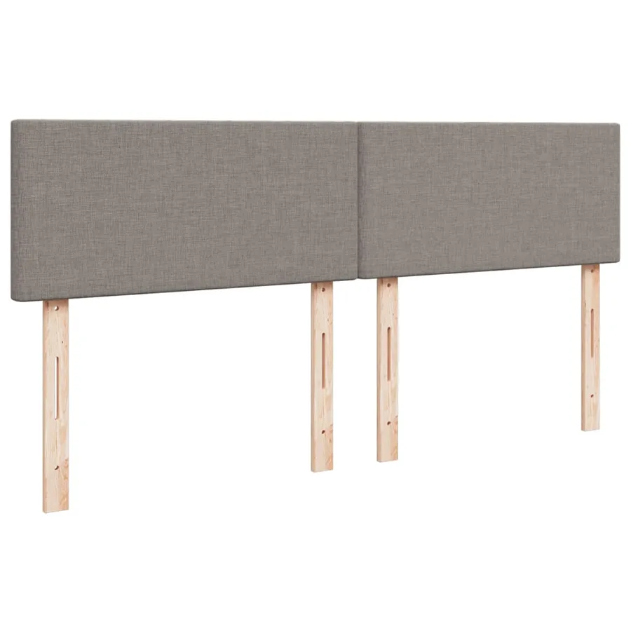 Sommier à lattes de lit avec matelas Taupe 200x200 cm Tissu - 7