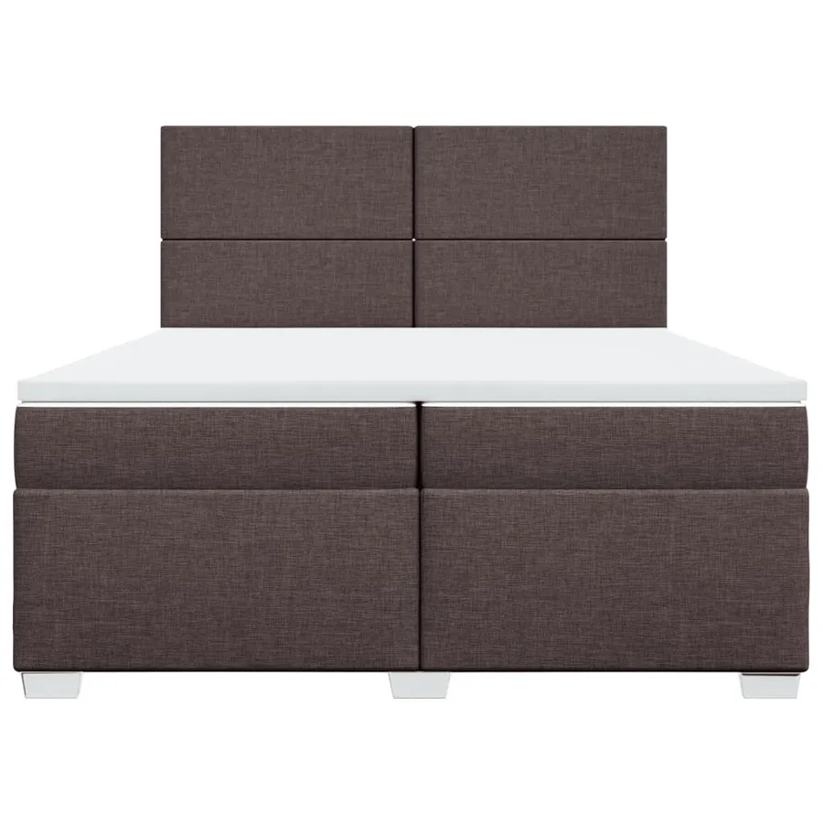 Sommier à lattes de lit avec matelas Marron foncé 200x200 cm - 6