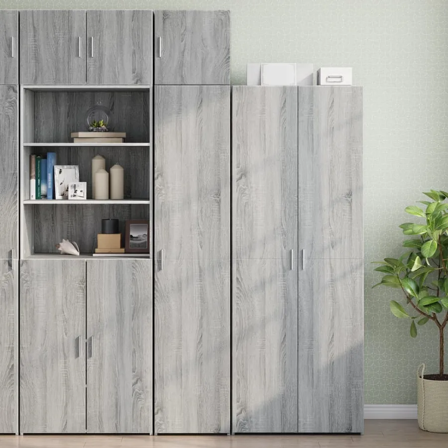 Armoire murale sonoma gris 40x42,5x40 cm bois d'ingénierie - 3