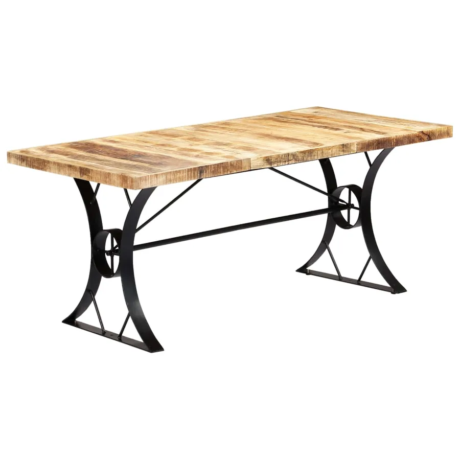 Table à manger 180x90x76 cm Bois de manguier massif - 11
