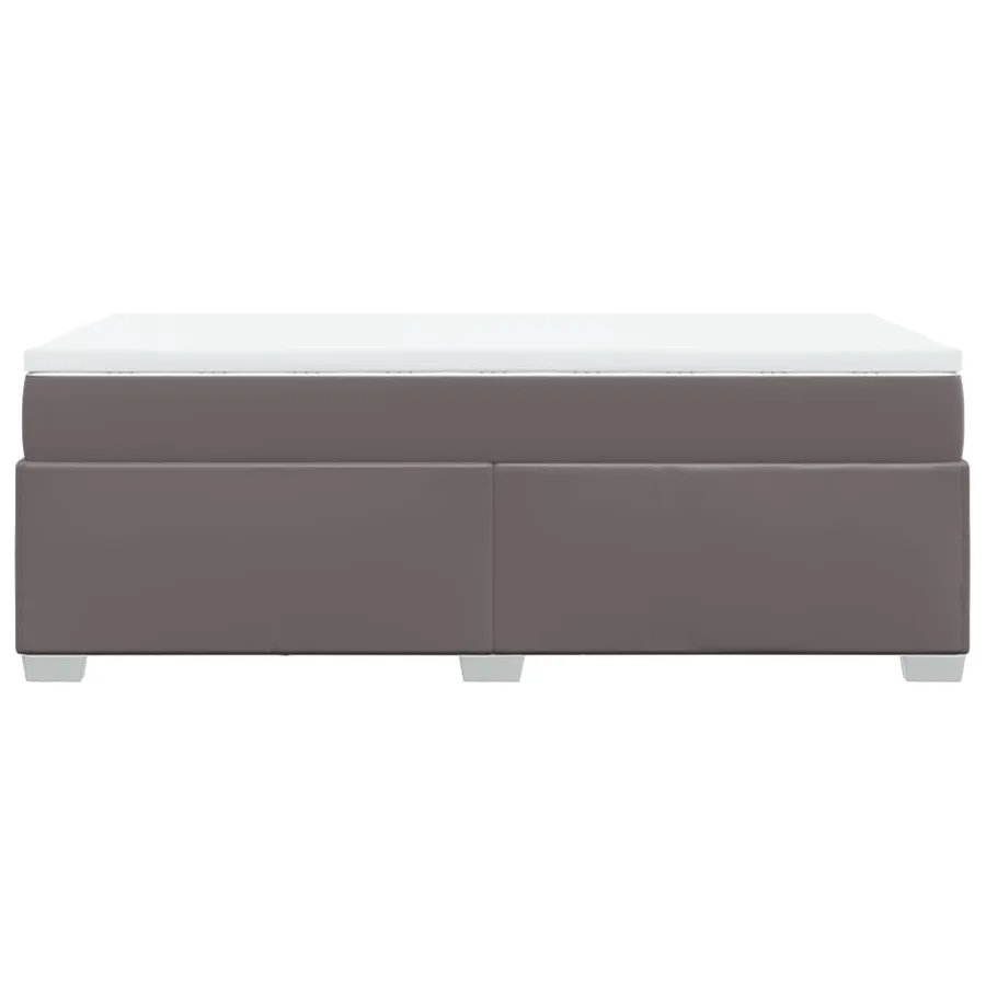 Sommier à lattes de lit avec matelas Gris 100x200 cm Similicuir - 8