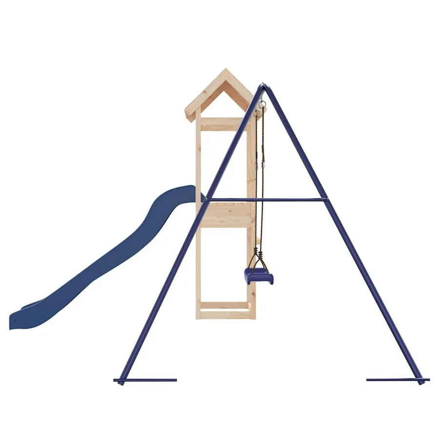 Aire de jeux d'extérieur bois de pin massif - 6