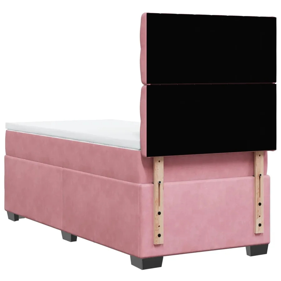 Sommier à lattes de lit et matelas Rose 80x200 cm Velours - 10