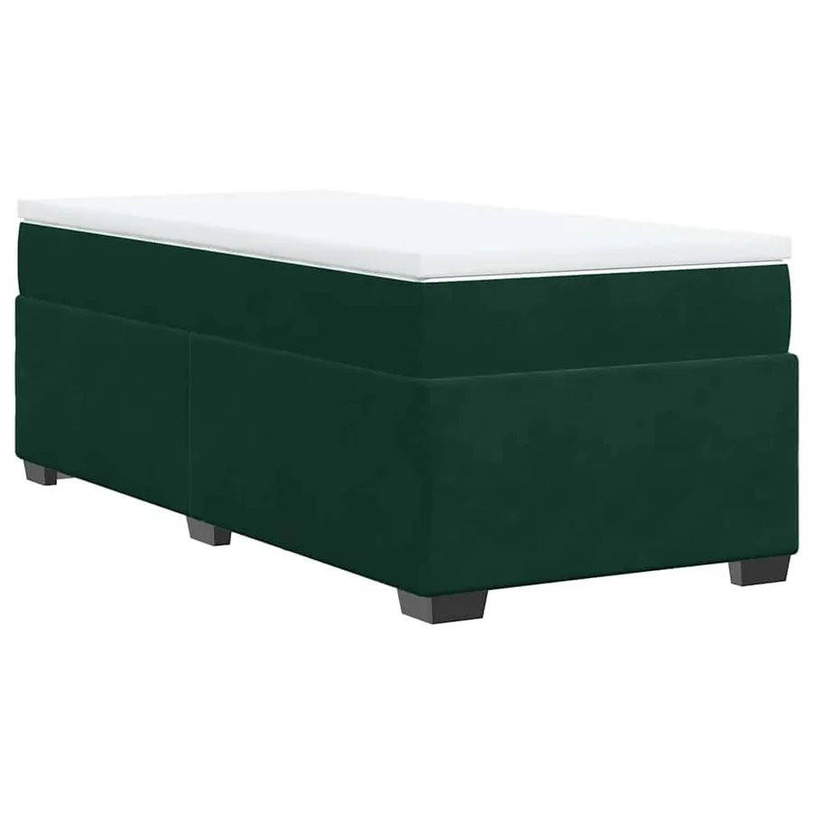 Sommier à lattes de lit avec matelas Vert foncé 90x190 cm - 9