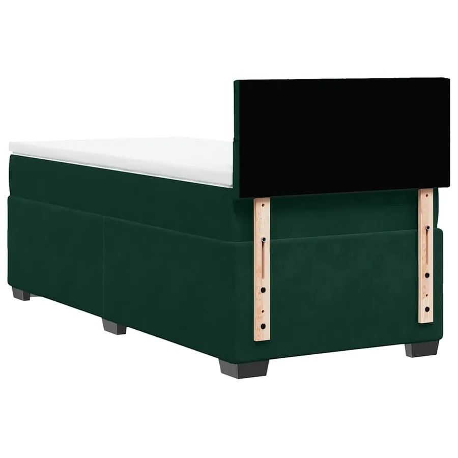 Sommier à lattes de lit avec matelas Vert foncé 90x190 cm - 10
