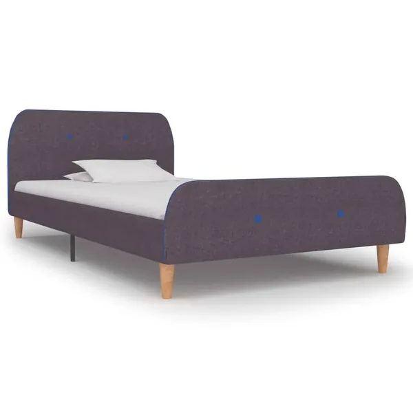Cadre de lit sans matelas taupe tissu 90x200 cm