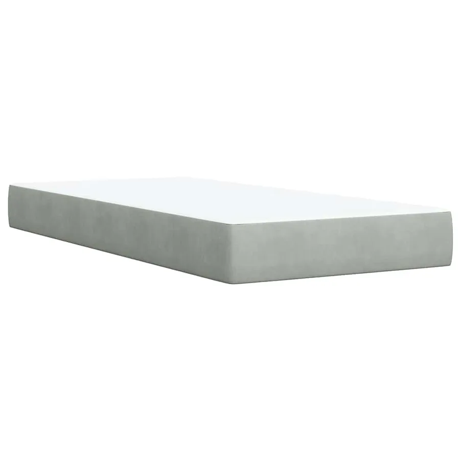 Sommier à lattes de lit et matelas Gris clair 80x200 cm Velours - 10