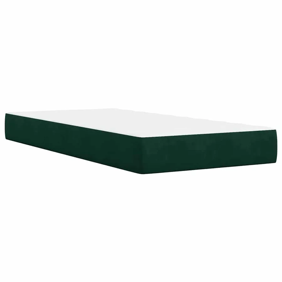 Sommier à lattes de lit avec matelas Vert foncé 90x190 cm - 10