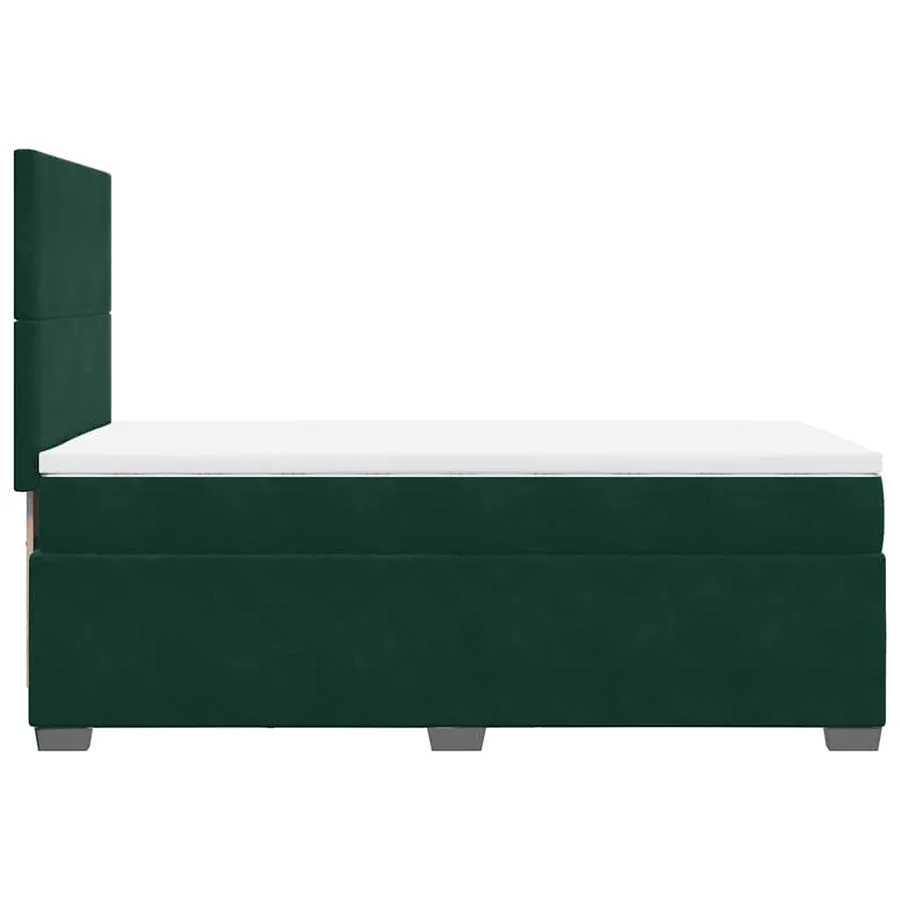 Sommier à lattes de lit avec matelas Vert foncé 90x190 cm - 12