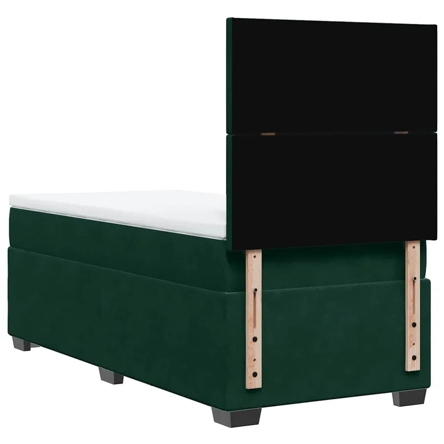 Sommier à lattes de lit avec matelas Vert foncé 90x190 cm - 13