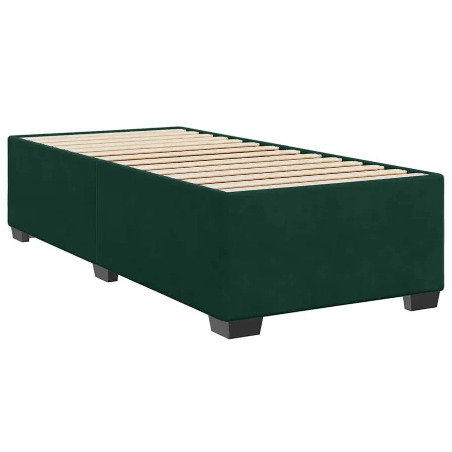 Sommier à lattes de lit avec matelas Vert foncé 90x190 cm - 9