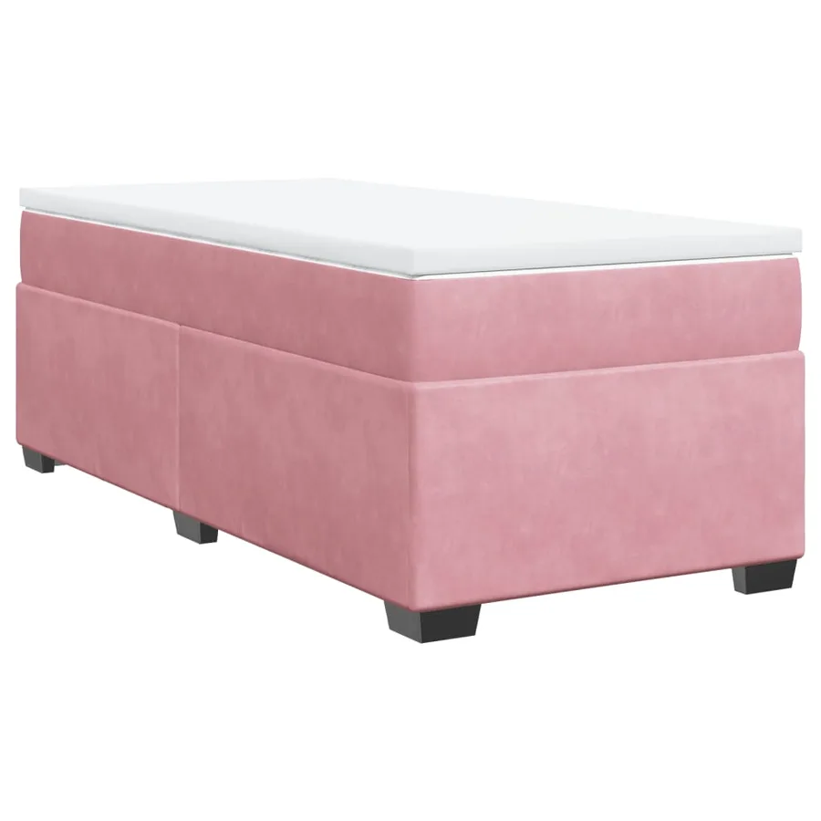 Sommier à lattes de lit avec matelas Rose 90x190 cm Velours - 2