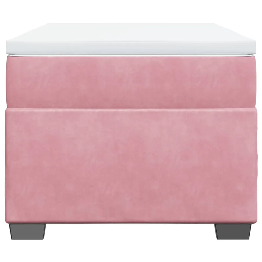 Sommier à lattes de lit avec matelas Rose 90x190 cm Velours - 4