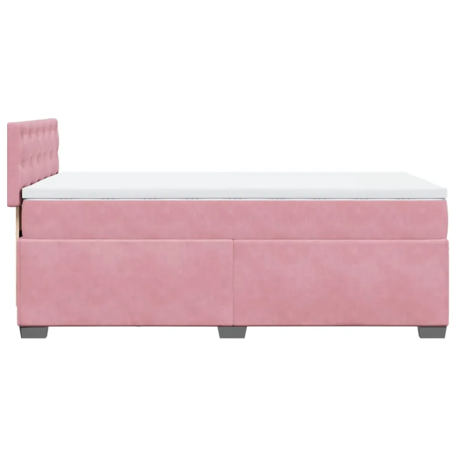 Sommier à lattes de lit avec matelas Rose 90x190 cm Velours - 9