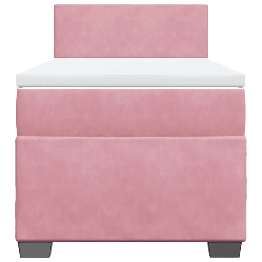 Sommier à lattes de lit avec matelas Rose 90x190 cm Velours - 4