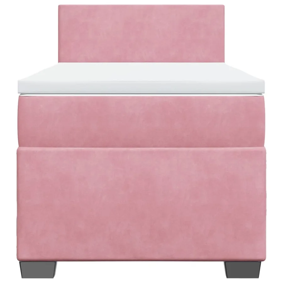 Sommier à lattes de lit avec matelas Rose 90x190 cm Velours - 6