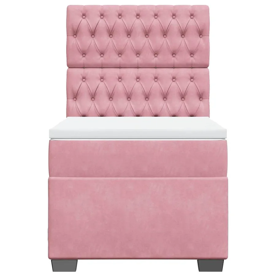 Sommier à lattes de lit avec matelas Rose 90x190 cm Velours - 7