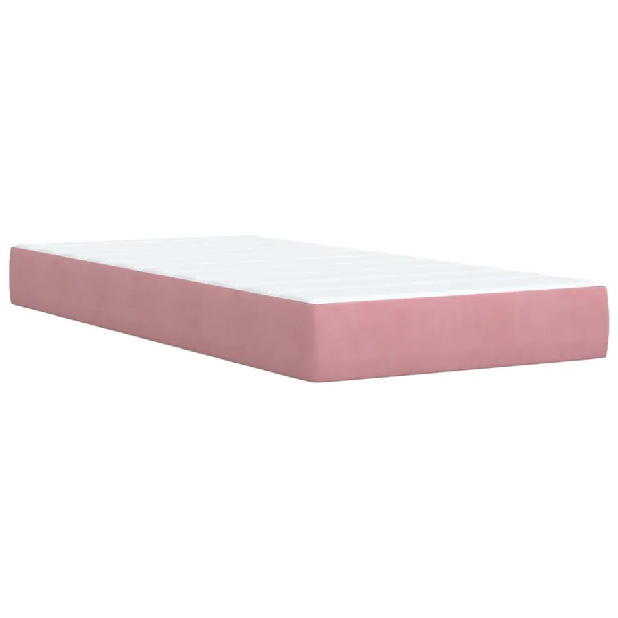Sommier à lattes de lit avec matelas Rose 90x190 cm Velours - 12