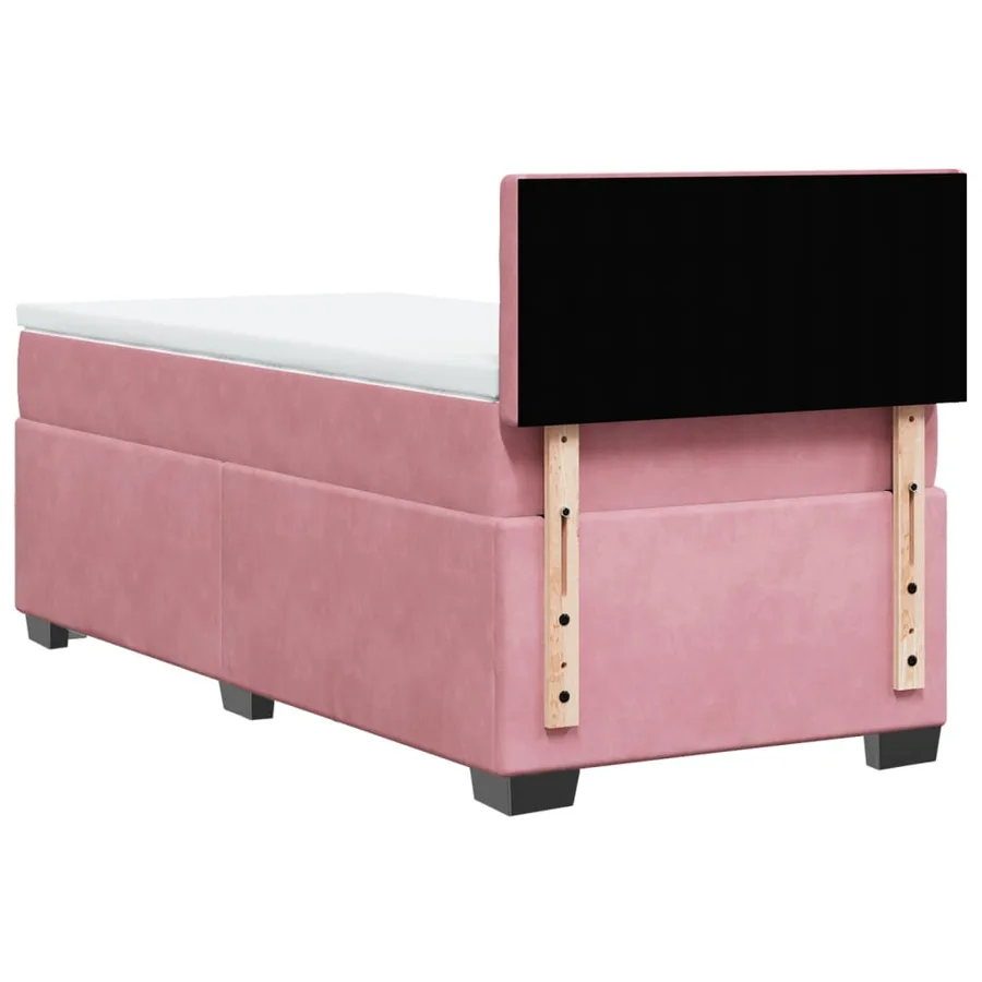 Sommier à lattes de lit avec matelas Rose 90x190 cm Velours - 8
