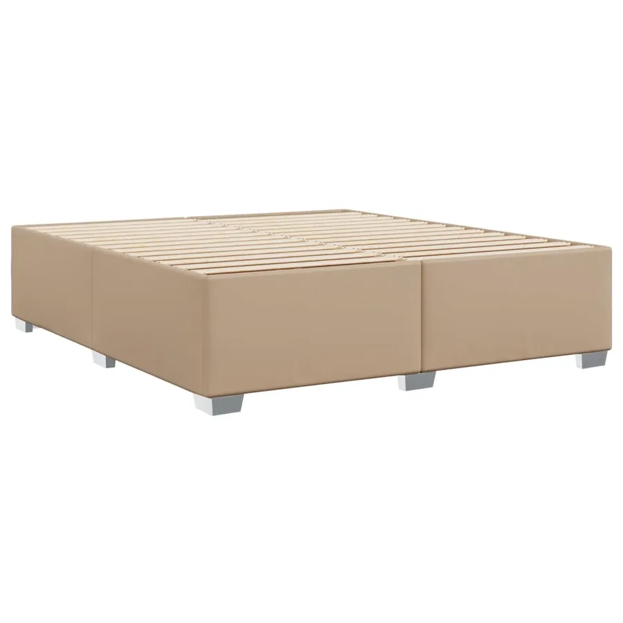 Cadre de lit sans matelas cappuccino 200x200 cm similicuir - 3