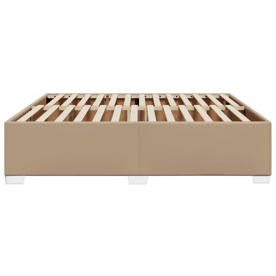 Cadre de lit sans matelas cappuccino 200x200 cm similicuir - 5