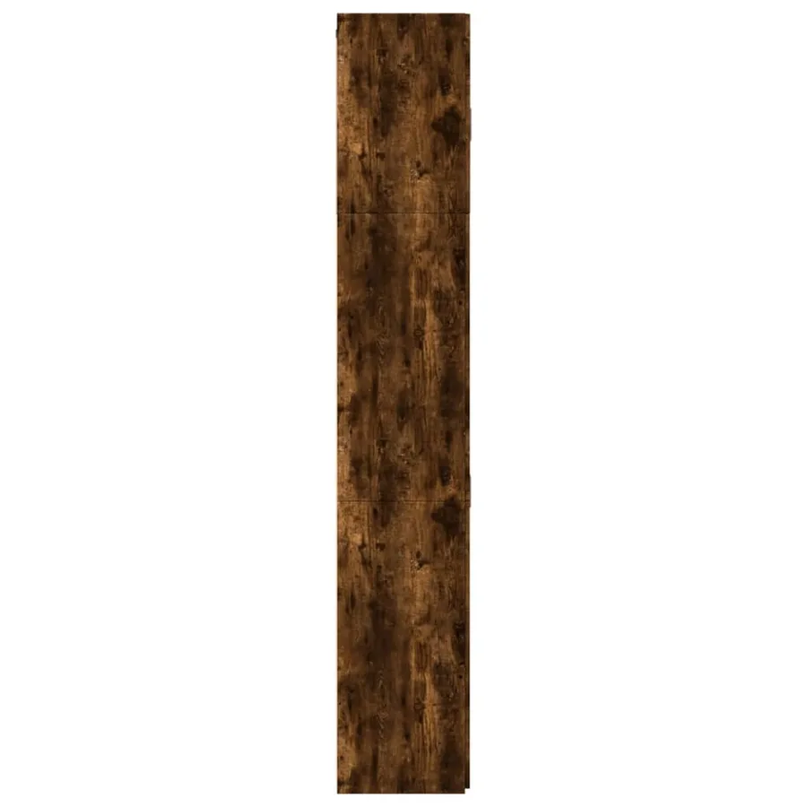 Buffet haut chêne fumé 80x42,5x249 cm bois d'ingénierie - 7
