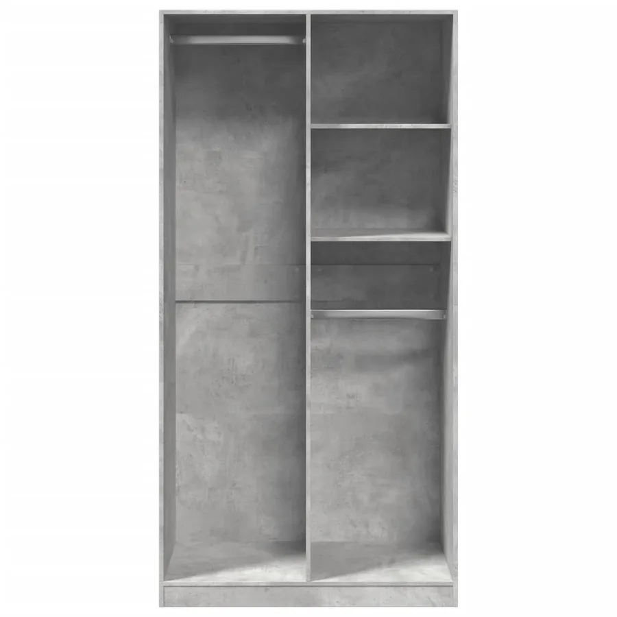 Garde-robe Gris béton 100x50x200 cm Aggloméré - 4