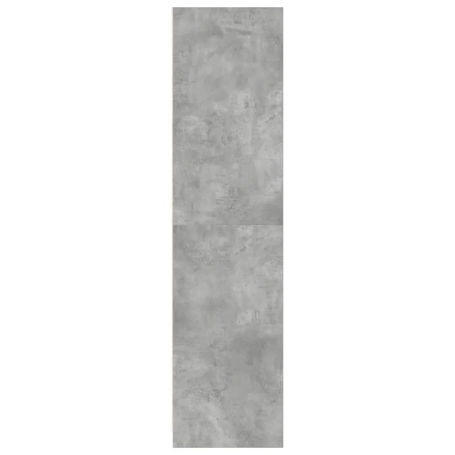 Garde-robe Gris béton 100x50x200 cm Aggloméré - 5