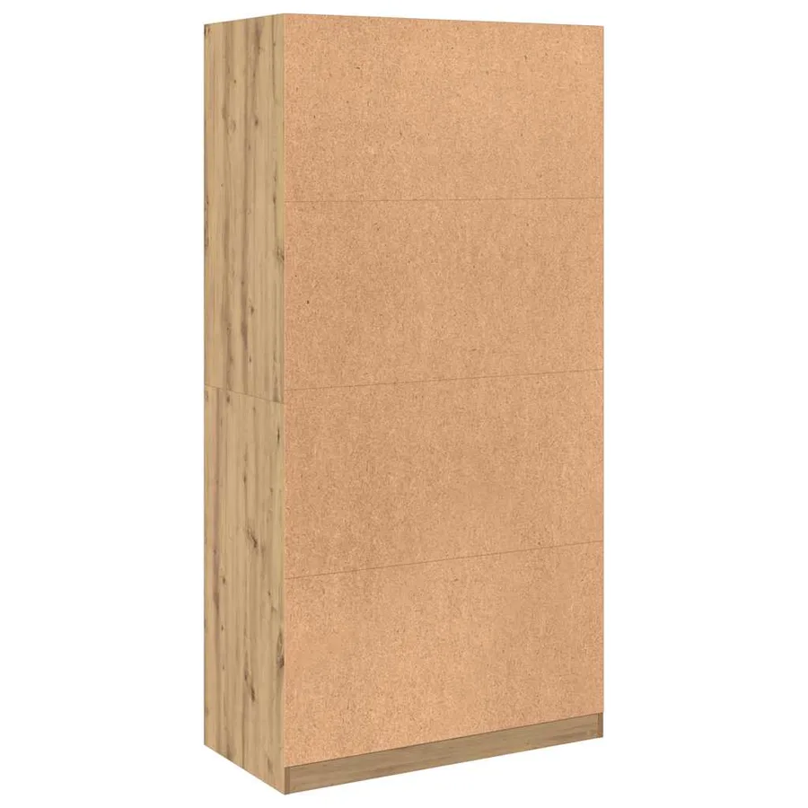 Garde-robe chêne artisanal 100x50x200 cm bois d'ingénierie - 6