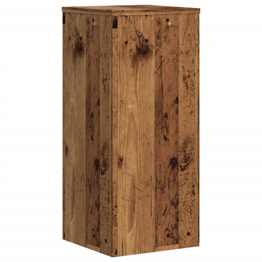 Supports pour plantes 2 pcs vieux bois bois d'ingénierie - 5