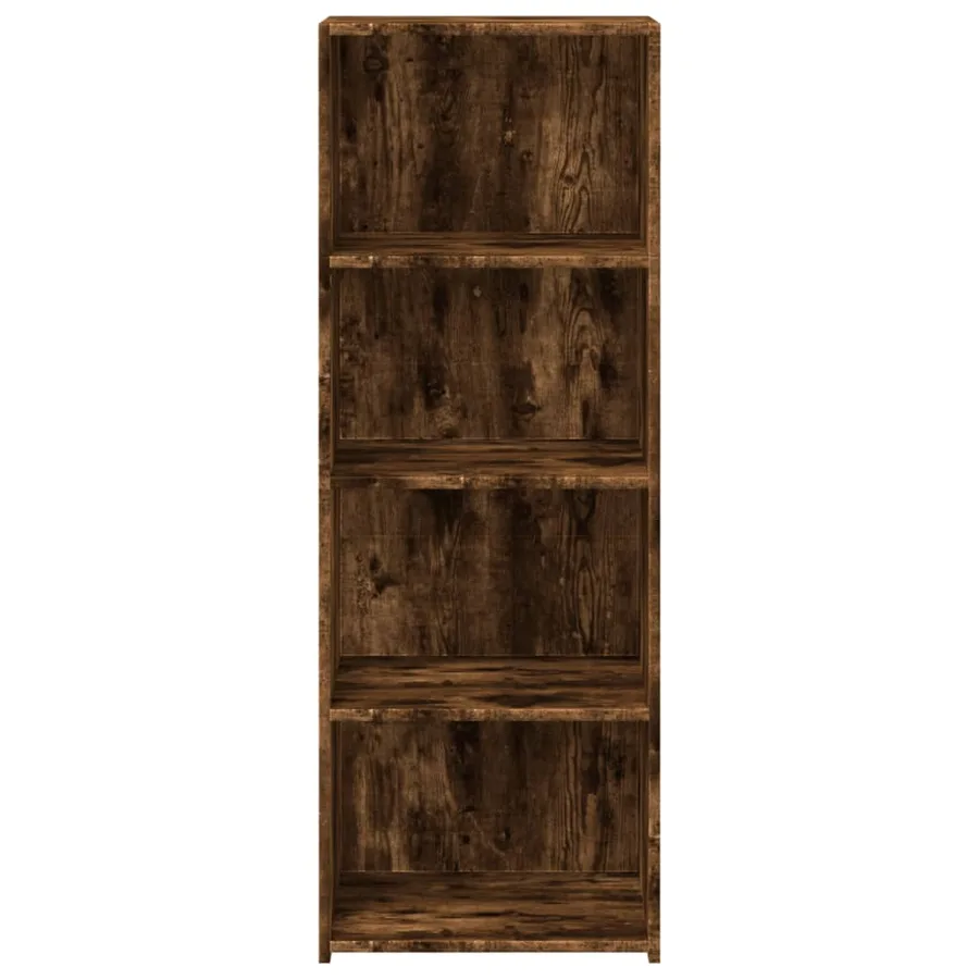 Buffet haut chêne fumé 45x41x124 cm bois d'ingénierie - 4
