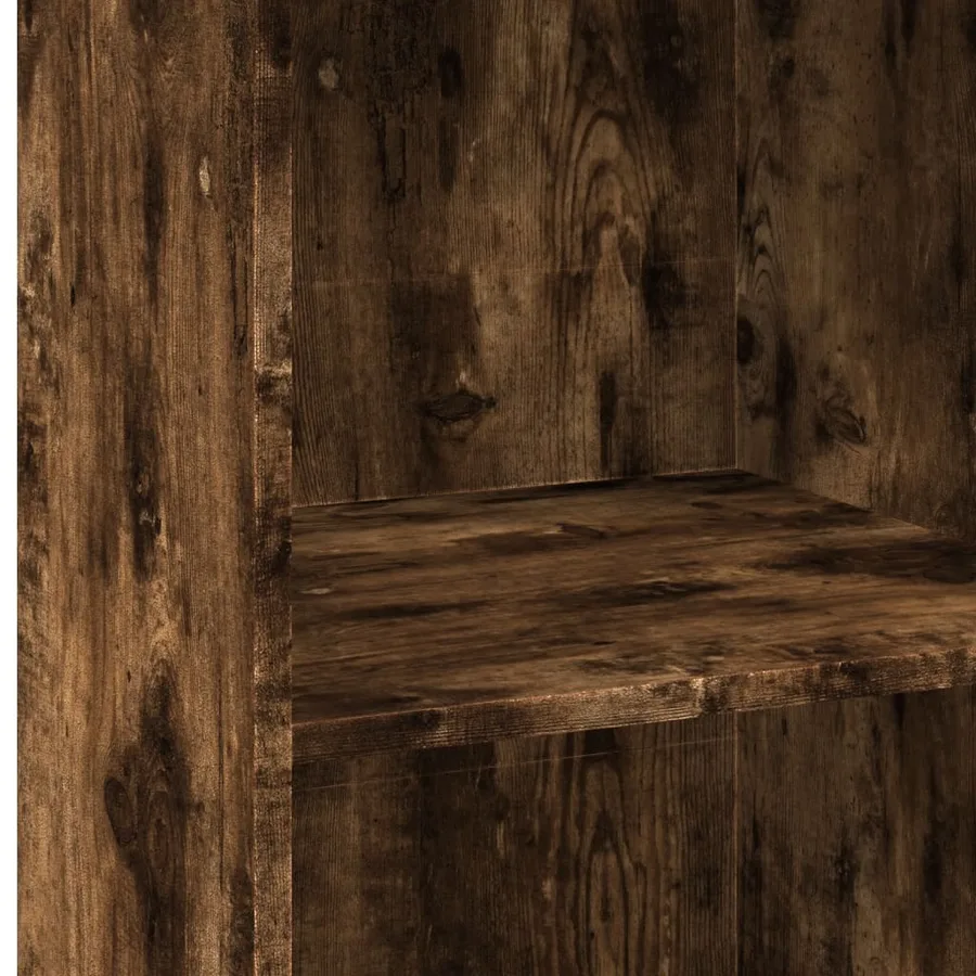 Buffet haut chêne fumé 45x41x124 cm bois d'ingénierie - 7