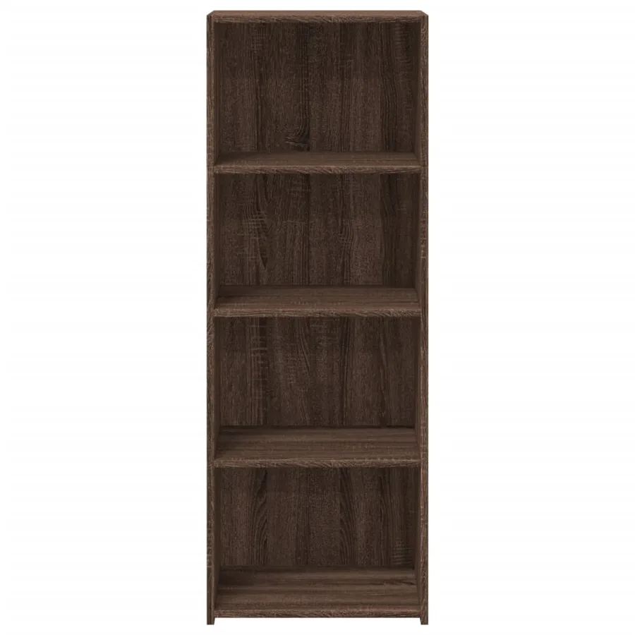 Buffet haut chêne marron 45x41x124 cm bois d'ingénierie - 4