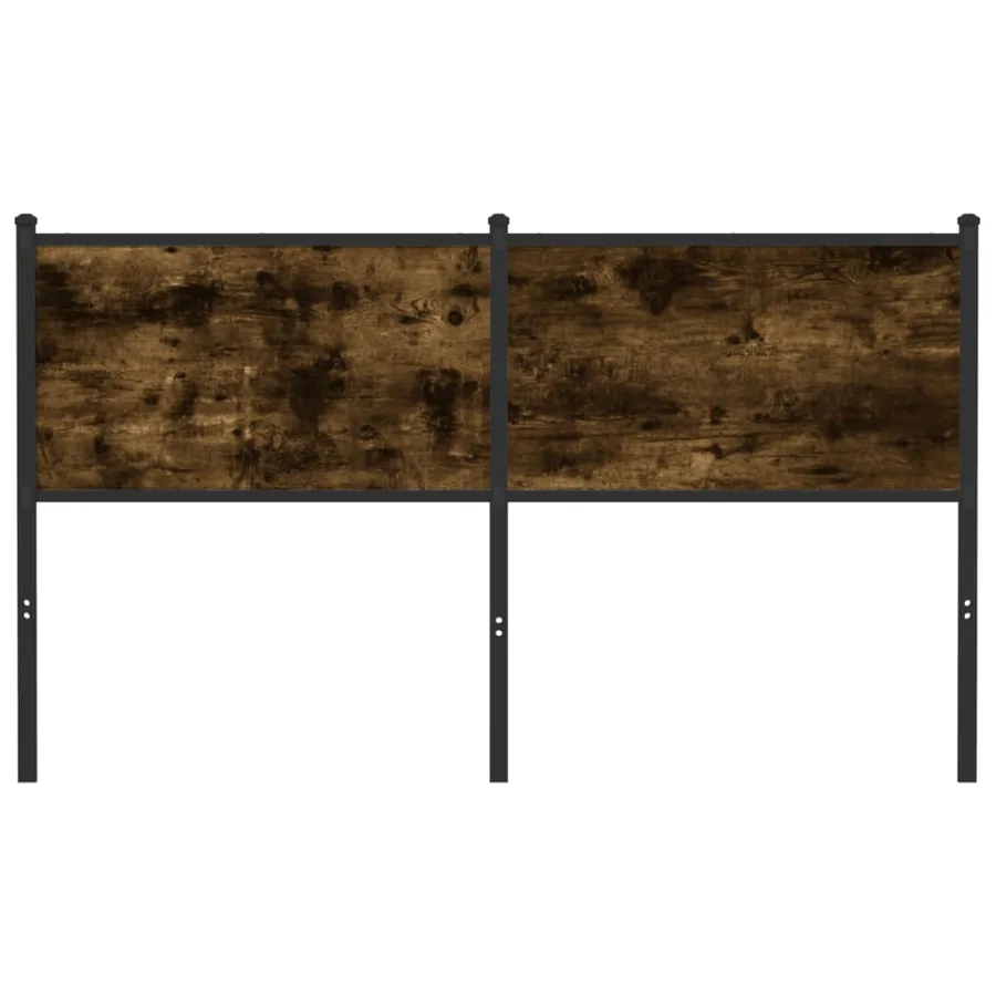 Tête de lit de remplacement chêne fumé 140 cm bois d'ingénierie et acier - 3