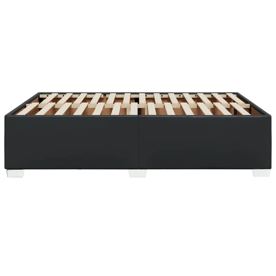 Cadre de lit sans matelas noir 140x190 cm similicuir - 5