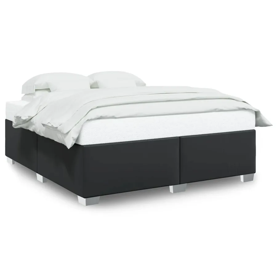 Cadre de lit sans matelas noir 180x200 cm similicuir - 2
