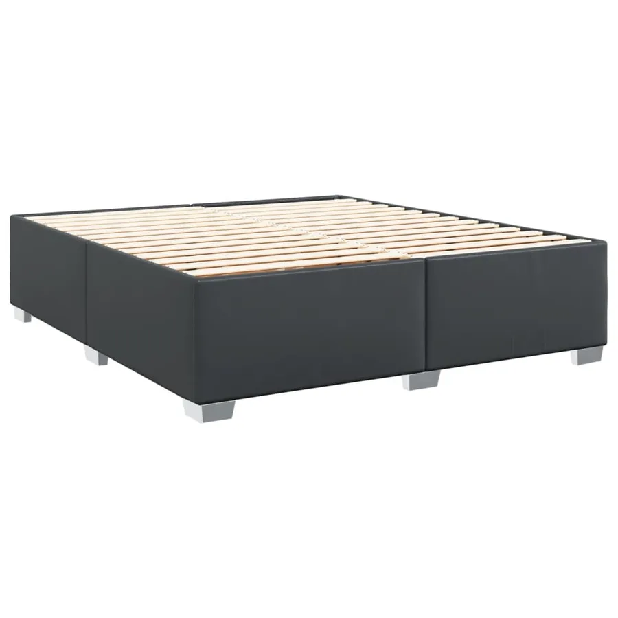 Cadre de lit sans matelas noir 180x200 cm similicuir - 3