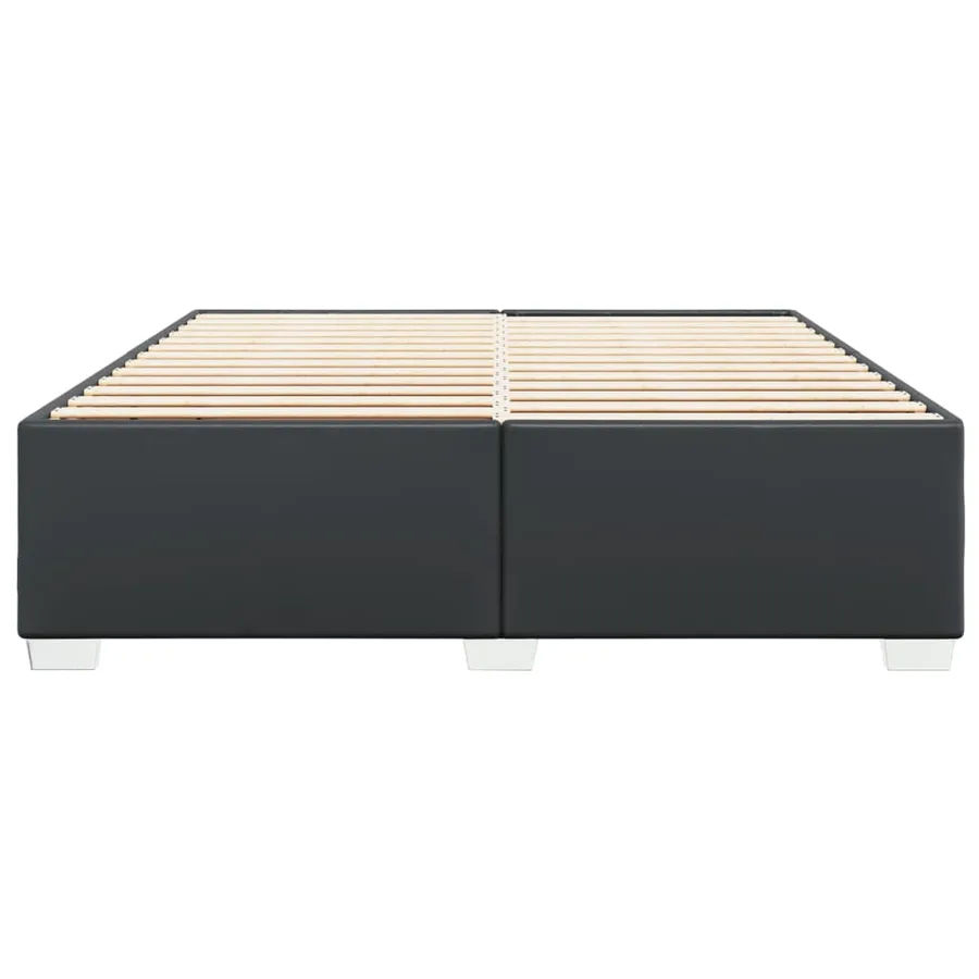 Cadre de lit sans matelas noir 180x200 cm similicuir - 4