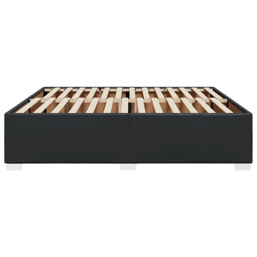 Cadre de lit sans matelas noir 180x200 cm similicuir - 5