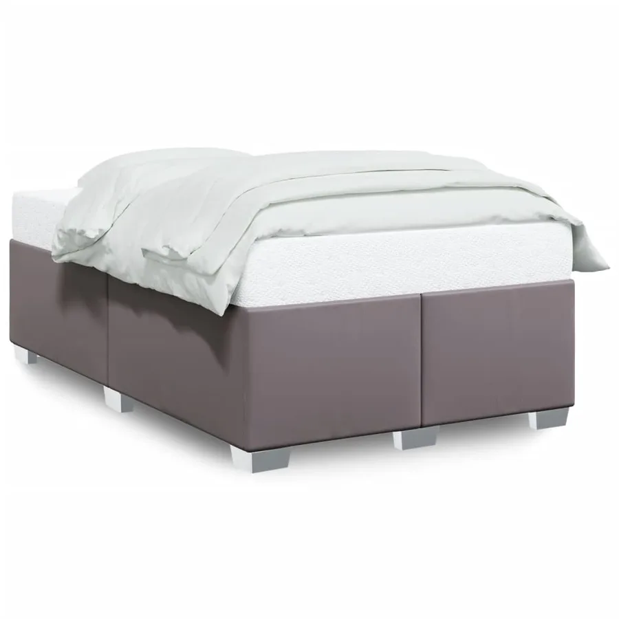 Cadre de lit sans matelas gris 120x200 cm similicuir - 2