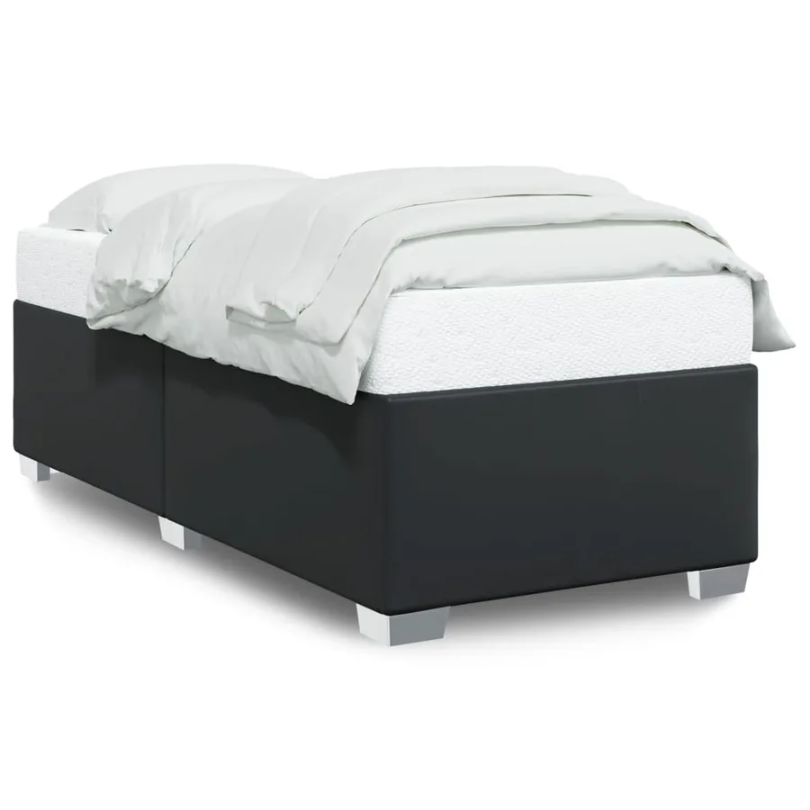 Cadre de lit sans matelas noir 90x200 cm similicuir - 2