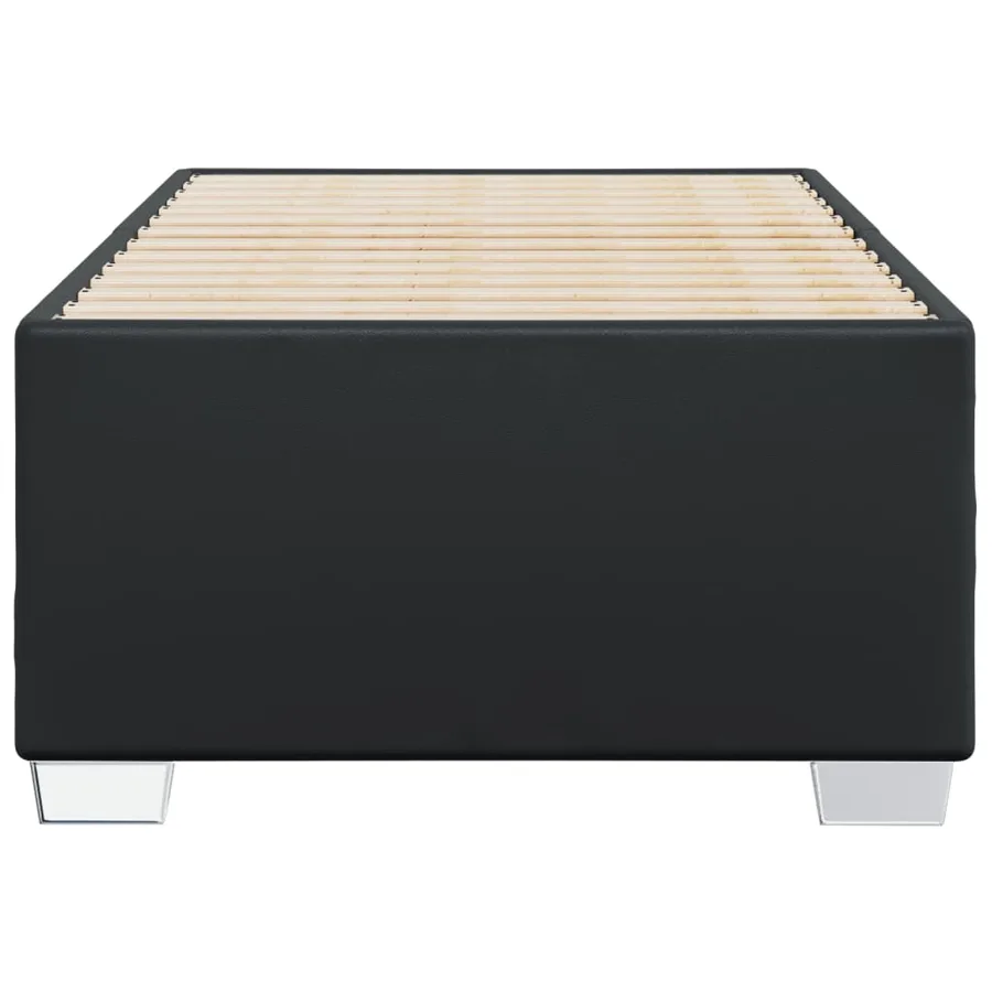 Cadre de lit sans matelas noir 90x200 cm similicuir - 4